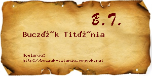 Buczák Titánia névjegykártya